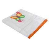 Polkas & Stripes Butterfly White Bath Towel