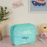 Quilted Pouch Travel Turquoise