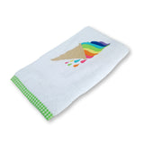 Polkas & Stripes Ice Cream White Bath Towel