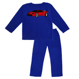 Polkas & Stripes Ferrari Dark Blue Night Suit