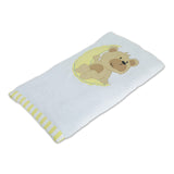 Polkas & Stripes Teddy On Moon White Bath Towel
