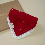 Pure Cloth Organic Muslin Baby Swaddle/Blanket With Lace | Red Heart