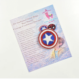 Little Pink Llama Captain America-Brooch