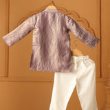 Casa Ninos Amethyst Pintuck Kurta Set
