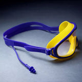 Navy & Yellow Anti-Fog UV Protection Leakproof Swim Goggles for Kids, 7–15 Years