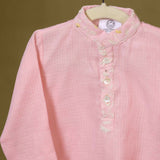 Casa Ninos Pink Embroided Kurta With Pants