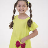 Mamarill Girls A Refreshing Lime-Green Frock
