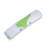 Polkas & Stripe Dinosaur White Bath Towel