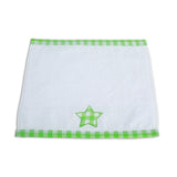 Polkas & Stripes Green Star Face Towel
