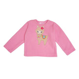 Polkas & Stripes Llama Light Pink Night Suit