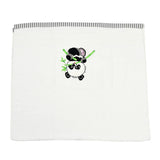 Polkas & Stripes Panda White Bath Towel