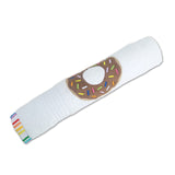 Polkas & Stripes Donut White Bath Towel