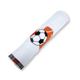 Polkas & Stripes Balls White Bath Towel