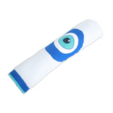 Polkas & Stripes Evil Eye White Bath Towel