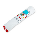 Polkas & Stripes Astronaut White Bath Towel