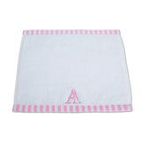 Polkas & Stripe Alphabet Pink Face Towel