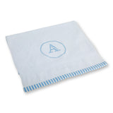 Polkas & Stripe Alphabet Blue White Hand Towel