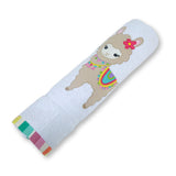 Polkas & Stripes Llama White Bath Towel