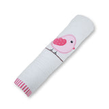 Polkas & Stripes Bird White Bath Towel