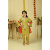 Pankhuri By Priyanka Golden Yellow Dhoti Set