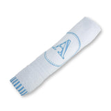 Polkas & Stripe Alphabet Blue White Hand Towel