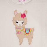 Polkas & Stripes Llama White Night Suit