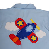 Polkas & Stripes Aeroplane Blue Night Suit