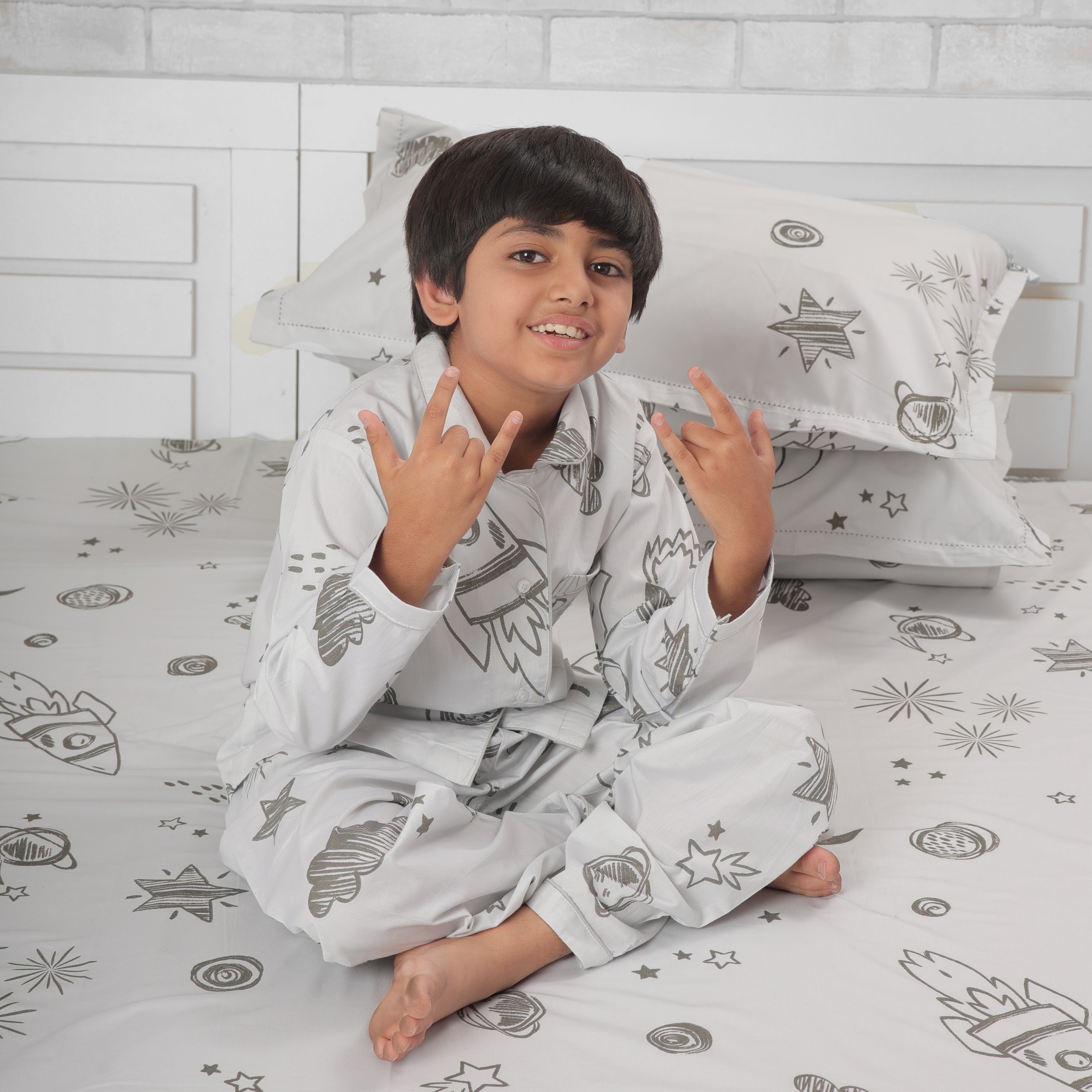 To The Moon Beyond Glow In The Dark Night Suit