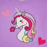 Polkas & Stripe Rainbow Unicorn Lilac Night Suit