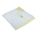 Polkas & Stripes Teddy On Moon White Bath Towel