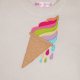 Polkas & Stripes Ice Cream White And Green Night Suit