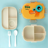 Little Surprise Box,Orange Big Eye Dino 2 decker Lunch Box for Kids