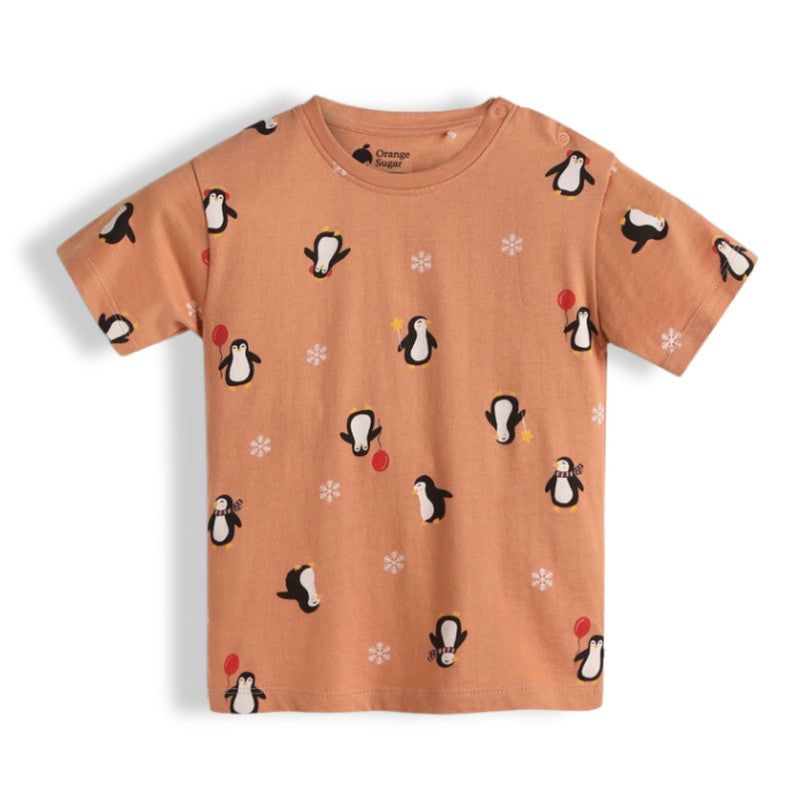 Half Sleeves Unisex Co-ord Set | Penguin Chill