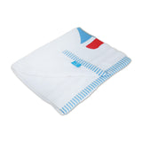 Polkas & Stripes Boat White Bath Towel