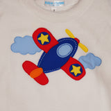 Polkas & Stripes Aeroplane White Night Suit