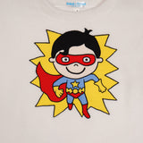 Polkas & Stripes Superhero White And Red Night Suit