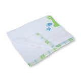 Polkas & Stripe Dinosaur White Bath Towel