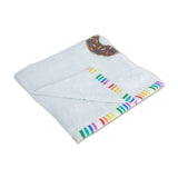Polkas & Stripes Donut White Bath Towel