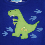 Polkas & Stripes Dinosaur Dark Blue Night Suit