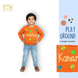 Boys Customised Playground Sweater - Orange