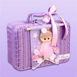 23 pcs Fairy Bow Newborn Baby Girl Gift Box set, All Season Wear Hamper with luxury designed Storage Cane Basket (0-12 months)