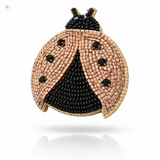 Little Pink Llama Ladybug-Brooch