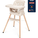 Growgether ORBIT 4-in-1 High Chair | 6-36 Months (Up to 15 kg) Beige | 1 Year Warranty