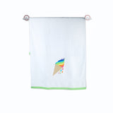Polkas & Stripes Ice Cream White Bath Towel