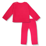 Polkas & Stripes Chick Dark Pink Night Suit