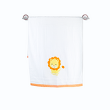 Polkas & Stripes Lion White Bath Towel
