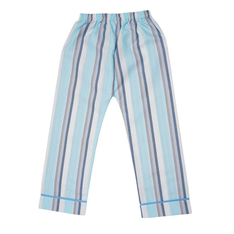 Polkas & Stripes Cricket Blue Cotton Night Suit