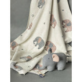 Favori Baby Blanket With Elephant Toy, 100% Cotton Knitted