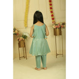 Pankhuri By Priyanka Sage Green Dhoti Set