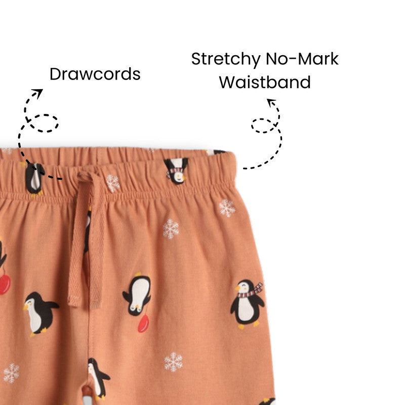 Half Sleeves Unisex Co-ord Set | Penguin Chill